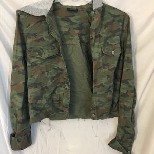 Camouflage Cropped Sweater